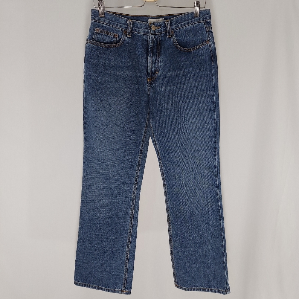 J. Crew Jeans Bootcut Button Fly Straight Denim Cotton 8R Pocket Midrise Retro